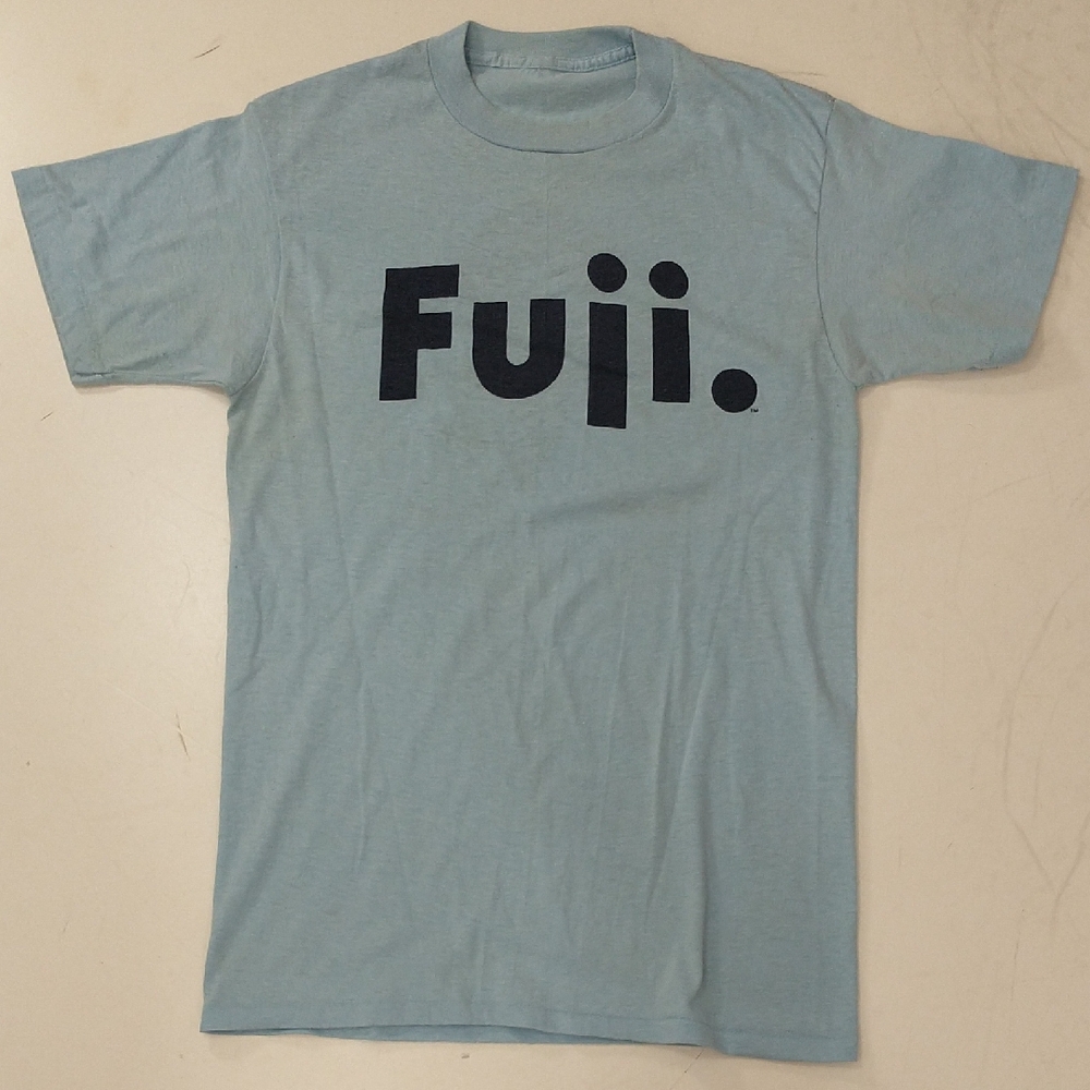 Vintage 70s Fuji Bicycle Tee Old Graphic Cyclist T Shirt Thin Single Stitch 34"+